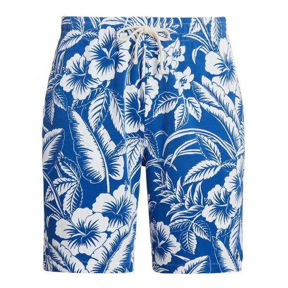 Polo Ralph Lauren Mens 8.5-Inch Tropical Floral Spa Terry Shorts Large Blue NWT